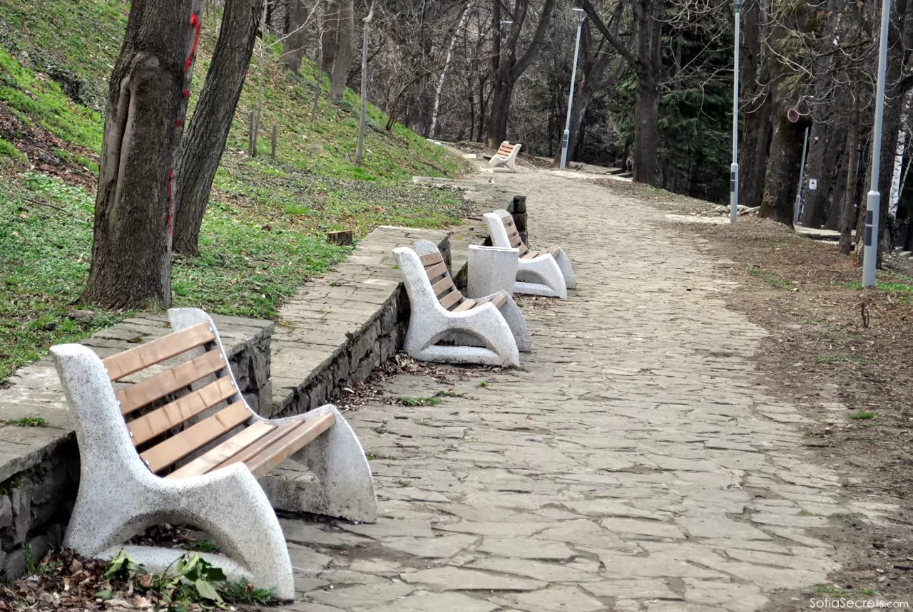 The park near community center Videlina in Boyana